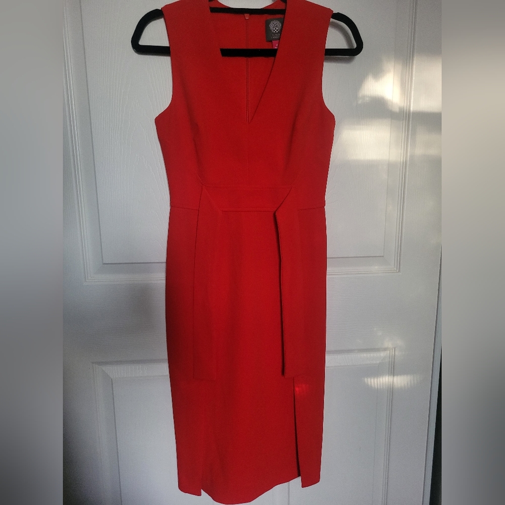 Vince Camuto Red Sleeveless V-Neck Dress Size 0